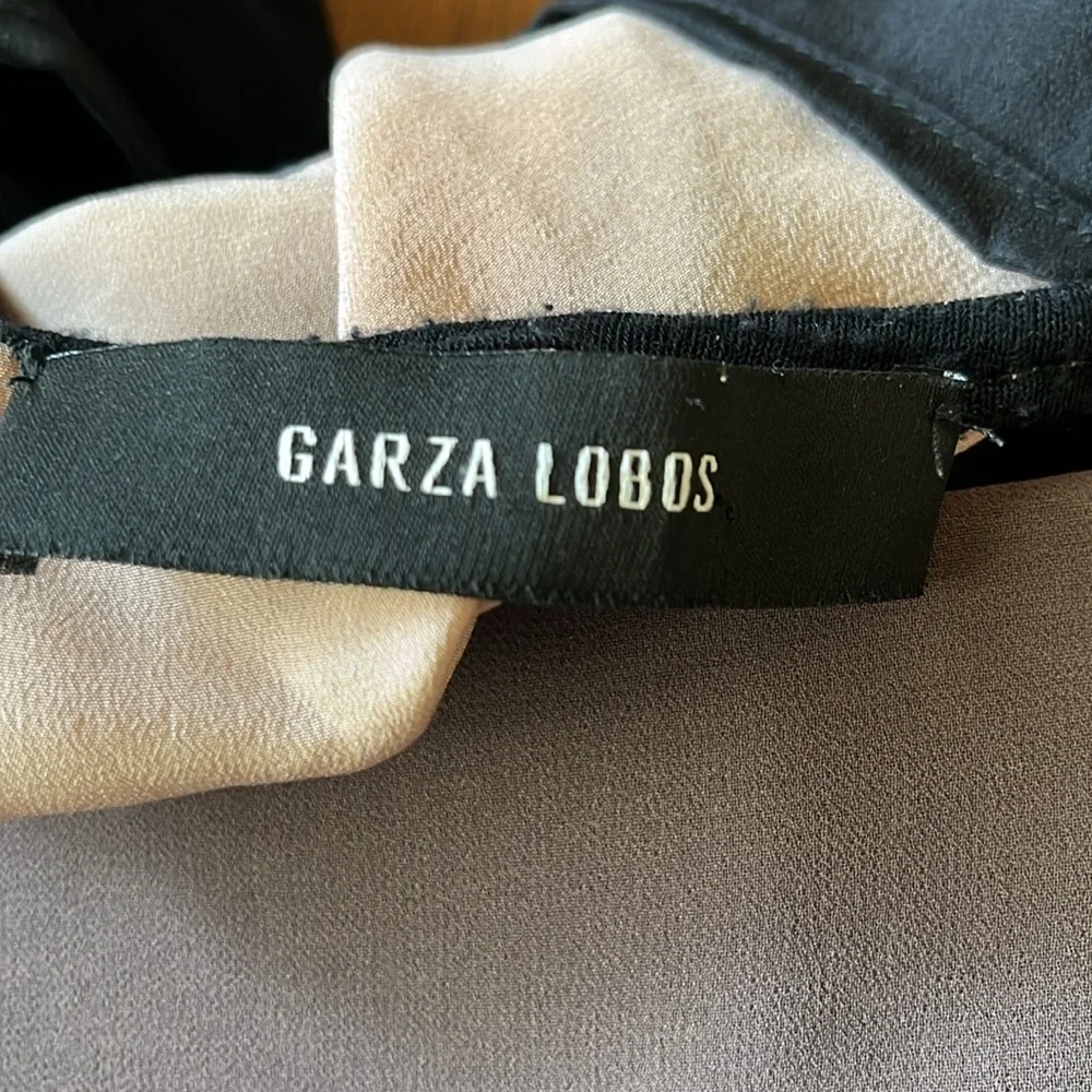 Garza Lobos Color Block Silk Runway Dress Size 36 - Picture 4 of 9